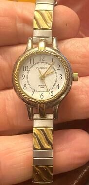 Women's Two Tone Carriage by Timex Watch, Expansion Band, WR to 30M